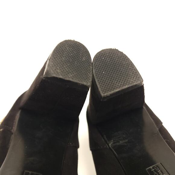 Aerosoles Black Heels Size 8.5 Effortless Shooties Gold Buckle - Picture 12 of 16